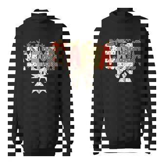 Christmas Mama Coquette Holiday Sweatshirt Unisex | Mazezy