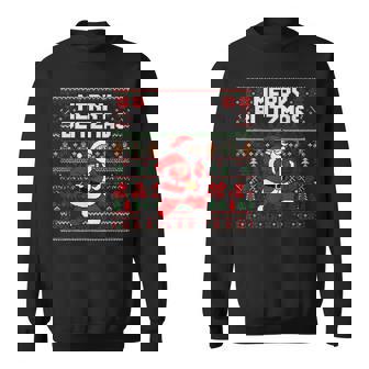 Christmas Merry Blitzmas Santa Football Ugly Sweater Style Sweatshirt | Seseable UK