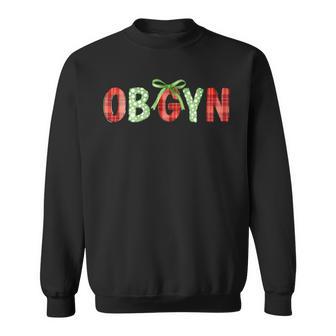 Christmas Obgyn Festive Holiday Ob Gyn Bow Obstetrician Sweatshirt - Thegiftio UK
