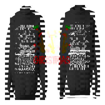 My Christmas Pajama Shirt Three Santa Saxophones Instrument Sweatshirt Unisex | Mazezy