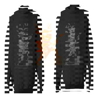 Christmas Rock Guitar Rocking Santa Xmas Sweatshirt - Seseable