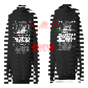 Christmas Santa Hat Xmas Tree Lights Candy Cane Cousin Crew Sweatshirt - Thegiftio