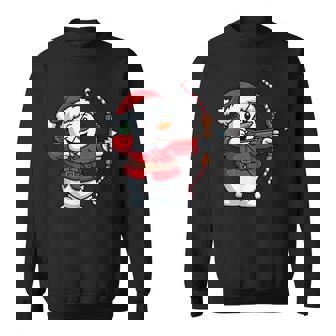 Christmas Santa Snowman Archery Bow And Arrow Pajama Sweatshirt Unisex | Mazezy