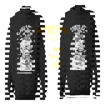 Christmas Skateboard Snowman Down Skateboarder Skater Sweatshirt Unisex | Mazezy