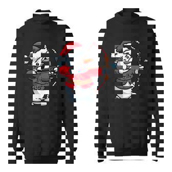 Christmas Snowman Archery Santa Hat Pajama Family Matching Sweatshirt Unisex | Mazezy