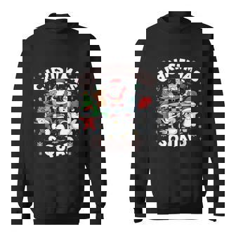 Christmas Squad Cute Santa Elf Reindeer Snowman And Tree Sweatshirt - Monsterry