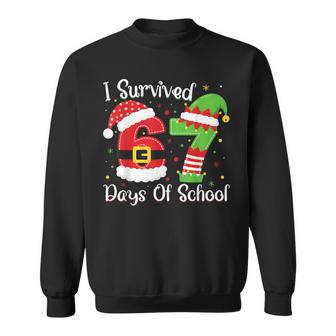 Christmas I Survived 67 Days Of School Six Seven Sweatshirt - Thegiftio UK