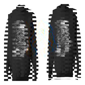 Christmas Tiger For Music Festivals Ravers EDM Xmas Party Sweatshirt Unisex | Mazezy