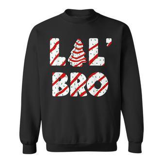 Christmas Tree Cake Matching Family Party Pajama Lil Bro Sweatshirt - Thegiftio UK