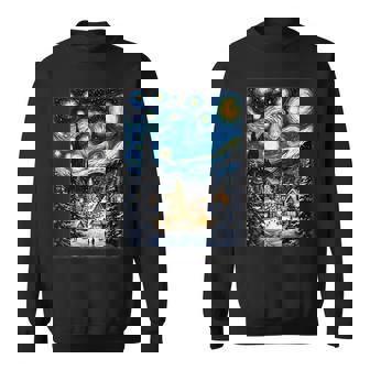 Christmas Tree Starry Night Van Gogh Winter Wonderland Sweatshirt | Mazezy