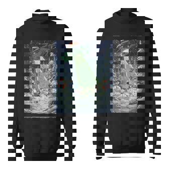 Christmas UFO Snowman Abduction Alien Sleigh Sci Fi Sweatshirt Unisex | Mazezy