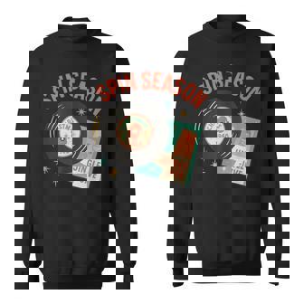 Christmas Vinyl Record Spin Season Retro Holiday Sweatshirt Unisex | Mazezy