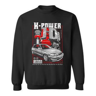 Civic Ek K Engine Type R Japanese Car Sweatshirt - Thegiftio UK