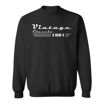 Classic 45 Birthday Decorations 45Yr 1981 45Th Birthday Sweatshirt | Mazezy