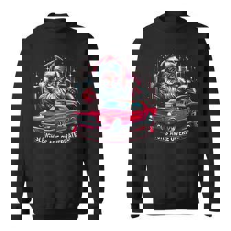 Classic Muscle Car Santa Hotrod V8 Enthusiast Christmas Sweatshirt Unisex | Mazezy