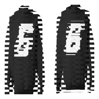 Classic Number 6 Varsity Tee Clean Sport For Game Day Sweatshirt Unisex | Mazezy