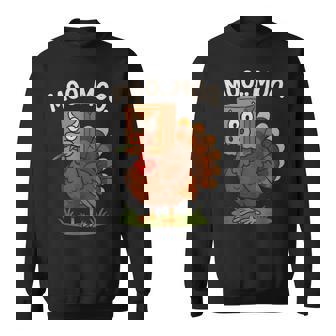 Classic Turkey Cow Moo Moo Thanksgiving Sweatshirt Unisex | Mazezy