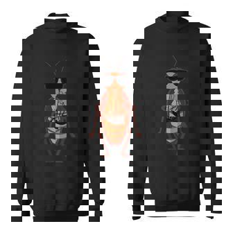 Cockroach Wearing Sunglasses Playing Bagpipes Sweatshirt Unisex | Mazezy