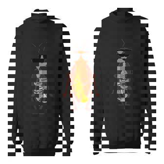 Cockroach Wearing Sunglasses Playing Cornet Sweatshirt Unisex | Mazezy