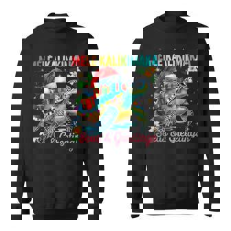 Cocktail Party Santa Turtle Beach Mele Kalikimaka Hawaiian Sweatshirt Unisex | Mazezy
