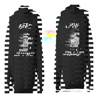 Coffee And Bike Road Bike MTB Triathlon Latte Art Tank Top Sweatshirt Unisex | Mazezy