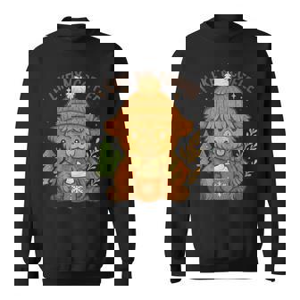 I Like My Coffee Highland Cow Cute Winter Beanie Tank Top Sweatshirt Unisex | Mazezy