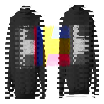 Colombia Romania Half Flag Colombian Romanian Heritage Sweatshirt Unisex | Mazezy