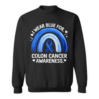 Colon Cancer Awareness In March Blue Ribbon Sweatshirt - Thegiftio UK