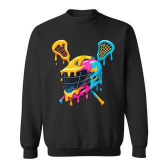 Colorful Lacrosse Art For Bold Athletes At Summer Sports Sweatshirt Unisex | Mazezy