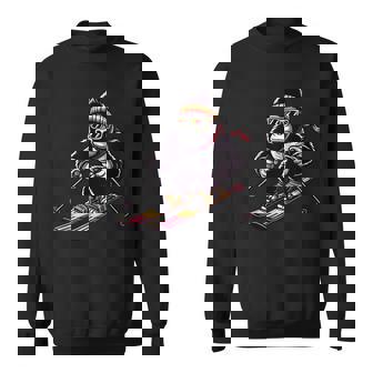 Comic Gorilla スキーヤー スキー スウェットシャツ - Kawaiitshirt