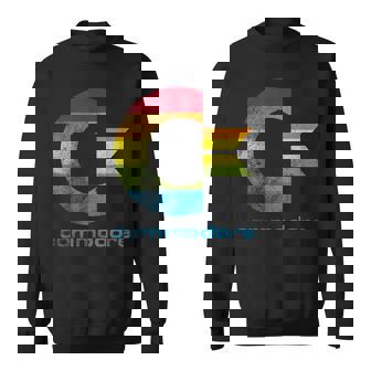 Commodore C64 大文字レインボーカラーストライプ効果 スウェットシャツ - Kawaiitshirt