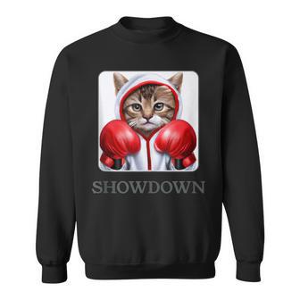 Confrontación El Lindo Gato Boxeador Perfecto Para Los In Mangas Camisa de entrenamiento - Regaloses