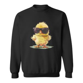 Cool Baby Poultry Costume With Sunglasses Sweatshirt - Thegiftio UK