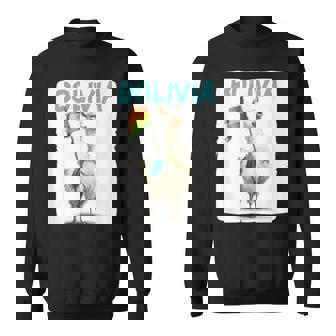 Cool Bolivia Llama In Colors Costume Sweatshirt Unisex | Mazezy