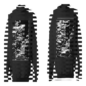 Cool Dachshund With Guitar Rocker Dog Punk Grunge Aesthetic Sweatshirt Unisex | Mazezy