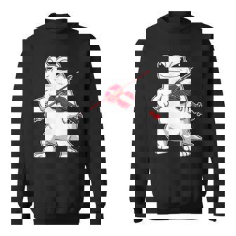 Cool Frog Violin Graphic For Music And Animal Fans Sweatshirt Unisex | Mazezy