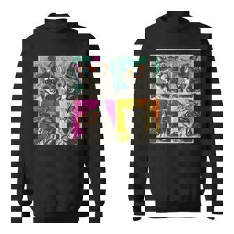 Cool Graffiti Cat Pop Art Photobooth Selfie Streetwear Sweatshirt Unisex | Mazezy