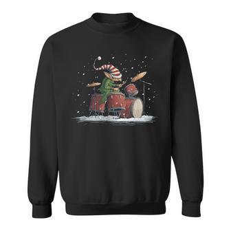 Cool Rocking Christmas Elf With Drums For Adults And Kids Sweatshirt Unisex | Mazezy