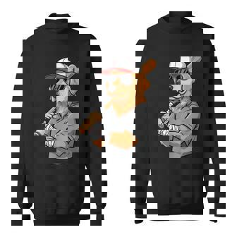 Cool Sports Dog Baseball Theme Playful Puppy Vibes Sweatshirt Unisex | Mazezy