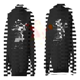 Cool Sunglasses Santa Claus With Beer For Cheering Xmas Sweatshirt | Seseable CA