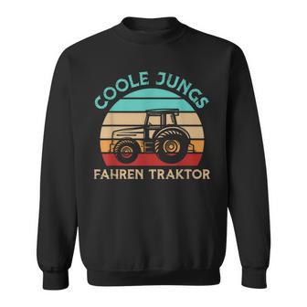 Coole Jungs Fahren Traktor Trecker Kinder Sweatshirt - Seseable
