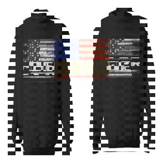 Cooper Last Name Cooper Name American Flag Sweatshirt | Mazezy