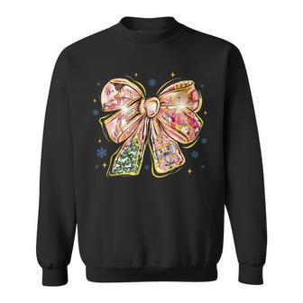 Coquette Bow Christmas Nutcracker Family Pajama Holiday Sweatshirt - Thegiftio UK