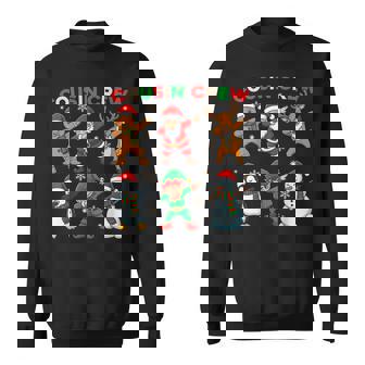 Cousin Crew Dabbing Santa Elf Friends Christmas Dab Sweatshirt - Monsterry