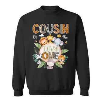 Cousin Of The Wild One 1St Birthday Safari Jungle Animal Sweatshirt - Monsterry
