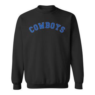 Cowboys Blue Varsity Sweatshirt - Thegiftio UK