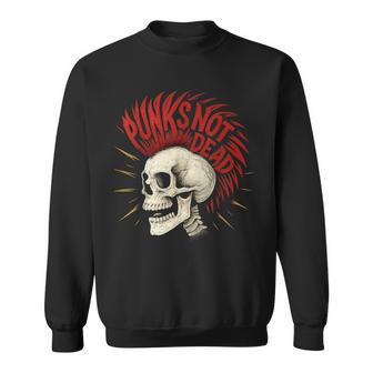 Crâne Punk Avec Cheveux Rouges Mohawktyle Rock Grunge Sweater e - Cadeauxyz