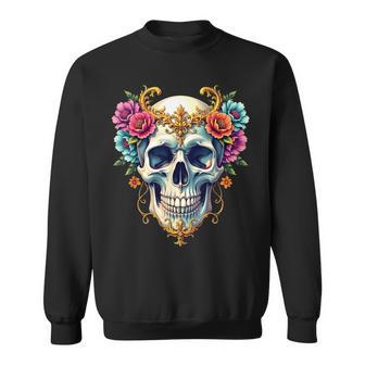 Cráneo Arte Geométrico Fantasía Colorido Grá Camisa de entrenamiento - Regaloses
