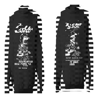 Crochet Because Punching People Is Wrong Sweatshirt | Seseable FR