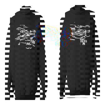 Crop Duster Airplane Retro EDM Glitch Pilot Tank Top Sweatshirt Unisex | Mazezy